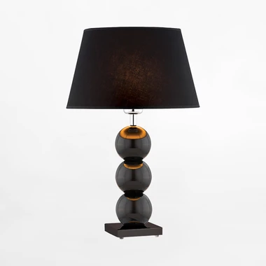 Stolná lampa s tienidlom čierna FUDŽI