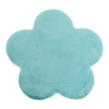 Malý koberec modrý v tvare kvetu NEBBIA 60x60 cm