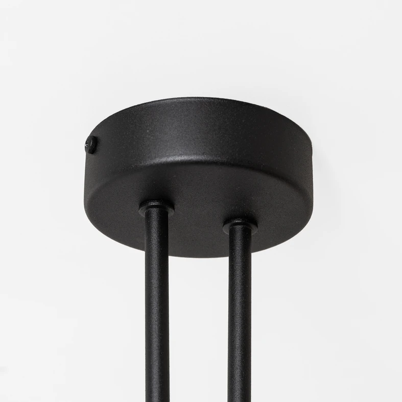 Stropné svietidlo v čiernej farbe 4 oválne tienidlá MILO 60x60 cm