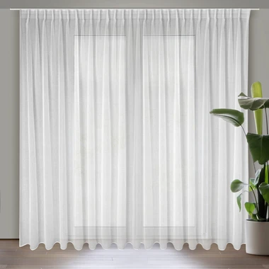 Záclona na flexi páske biela LAYLA 300x300 cm