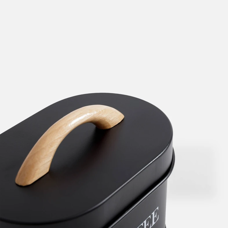 Kuchynská nádoba na kávu čierna 15 cm