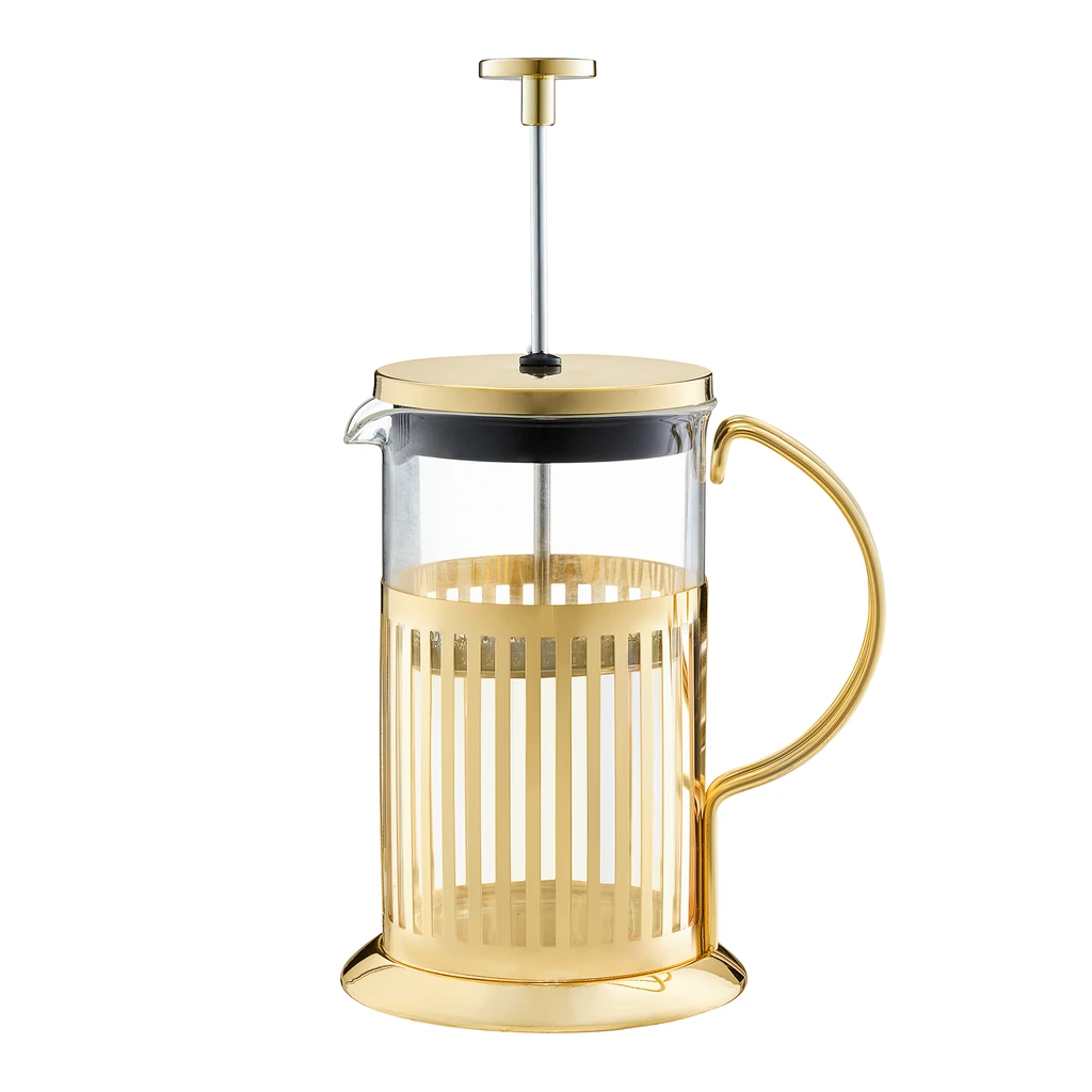 Kanvica zlatá s piestom ROYAL 1l