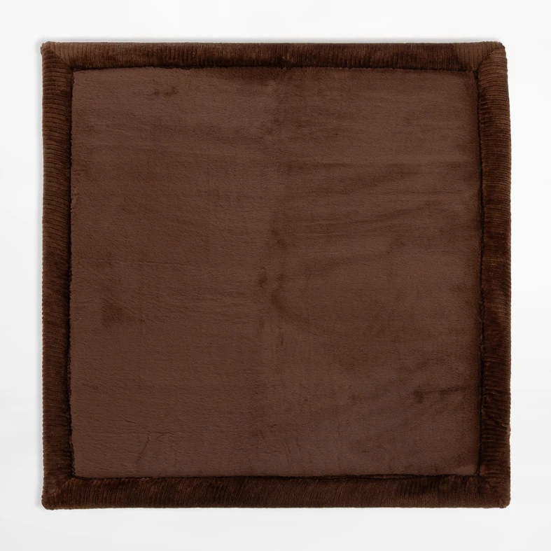 Štvorcový koberec PUFFY SOFT, hnedý, 80x80 cm