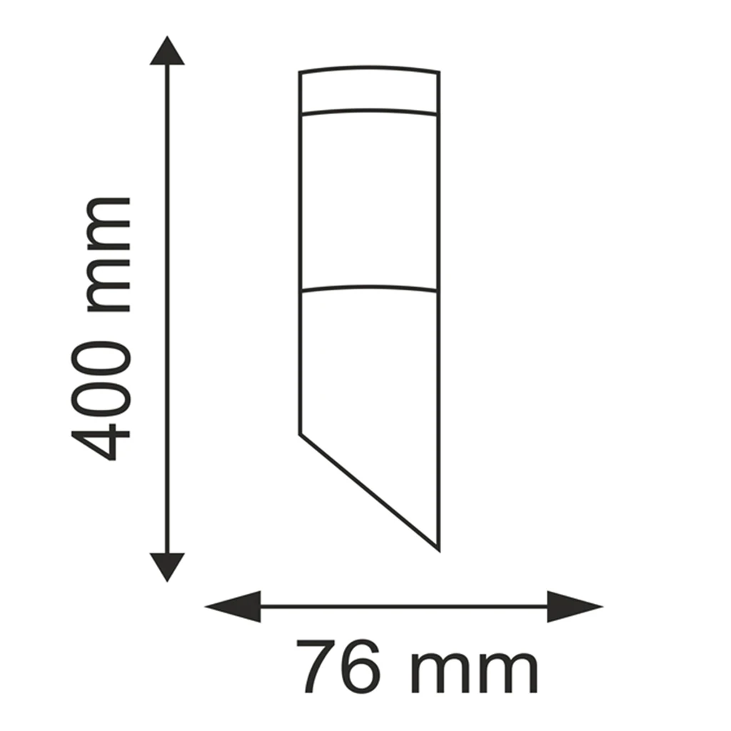 Vonkajšie nástenné svietidlo šikmé bielo-sivé OSLO