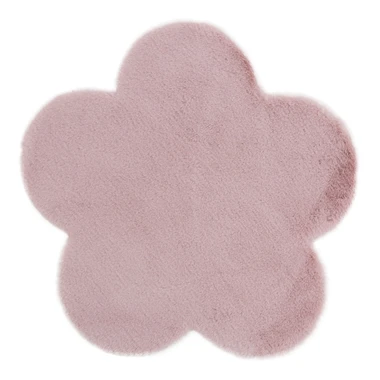 Malý koberec ružový v tvare kvetu NEBBIA 60x60 cm