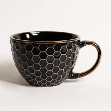 Keramický hrnček BRESCA JUMBO čierny 440 ml