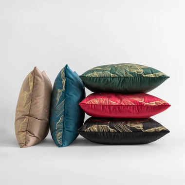 Obliečka na vankúš s motívom monstery béžovej farby AMBRO 45x45 cm