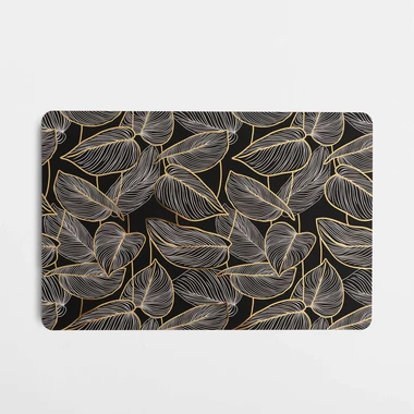 Prestieranie na stôl čierne LISTY 43,5x28,5 cm