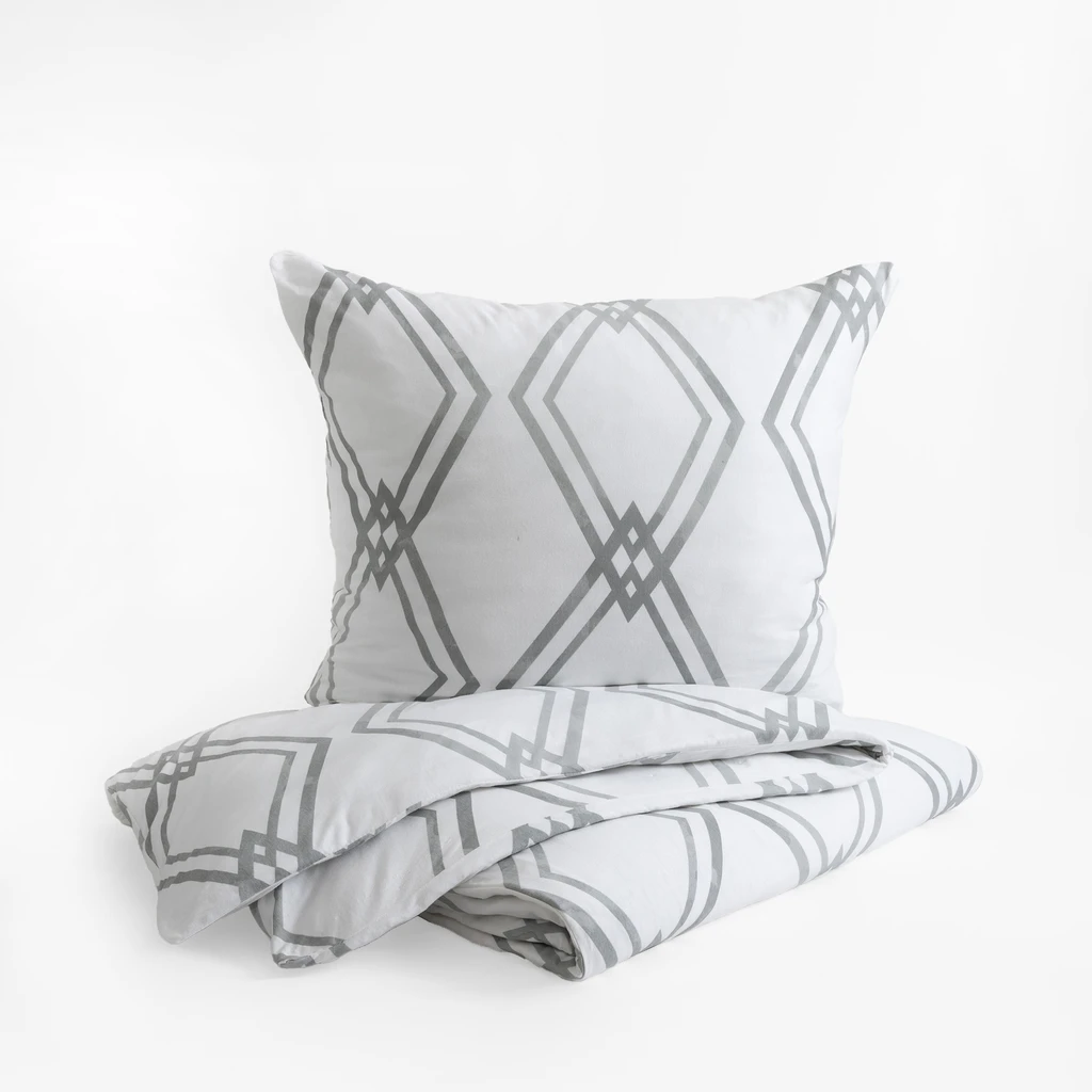 Geometrická bavlnená posteľná bielizeň JERSEYLOVE 220x200 cm