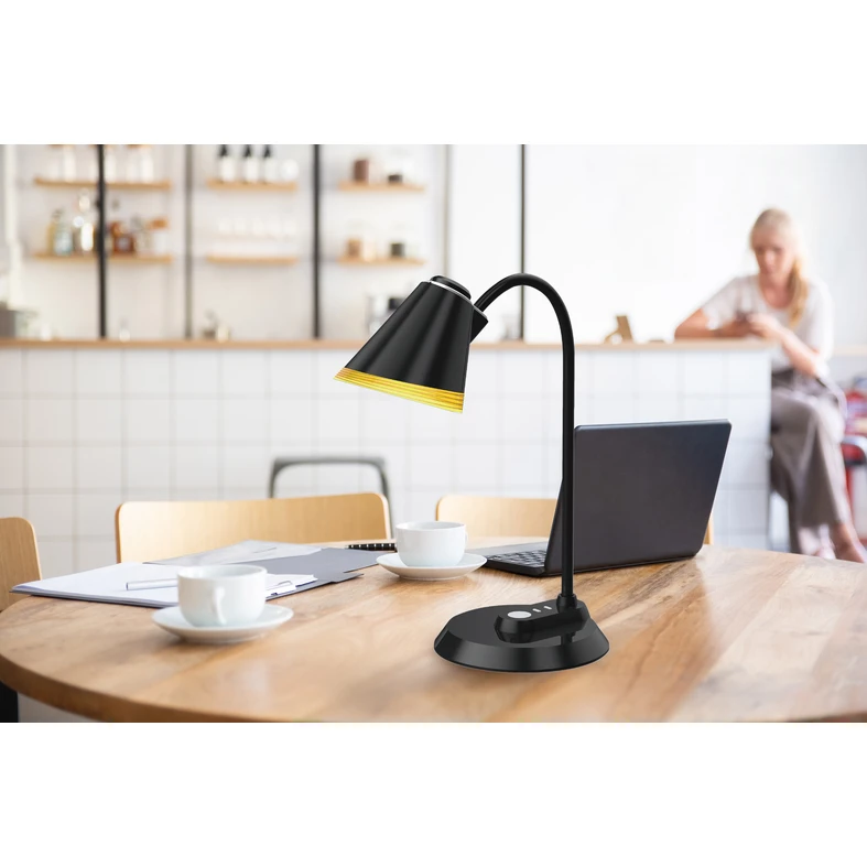 Čierna stolná lampa LED MICO