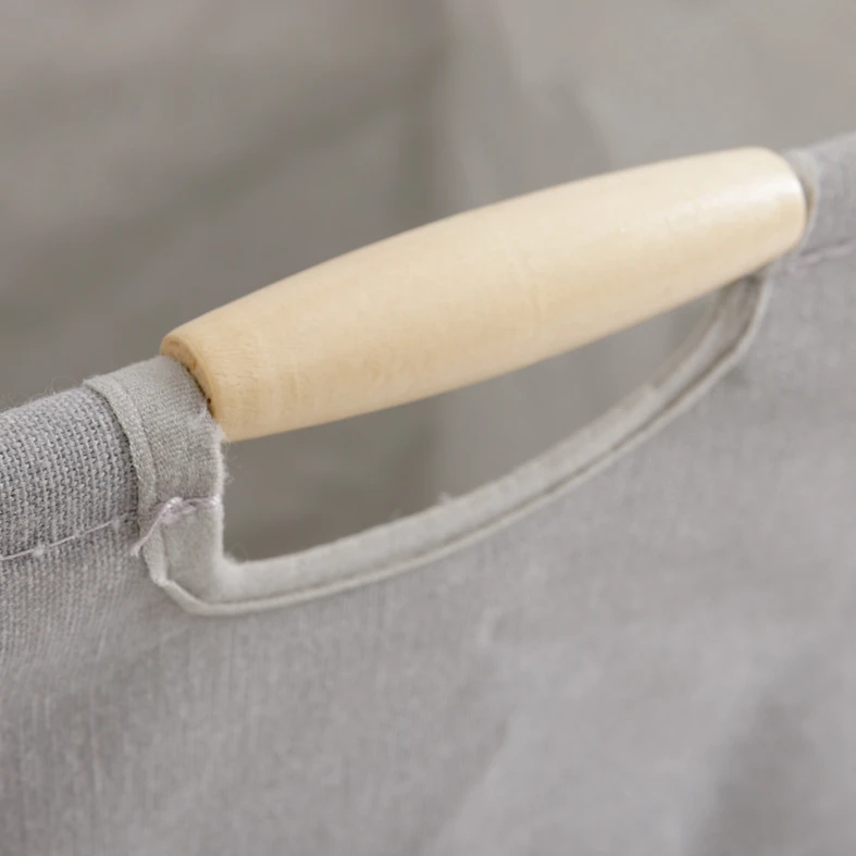 Szary kosz do przechowywania z uchwytami