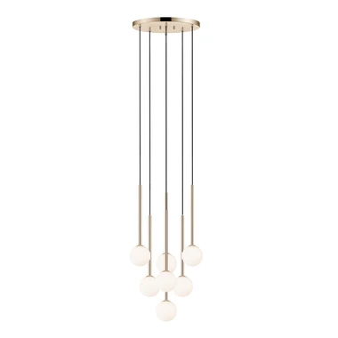 Závesné svietidlo ARCTURUS 7 gule zlaté