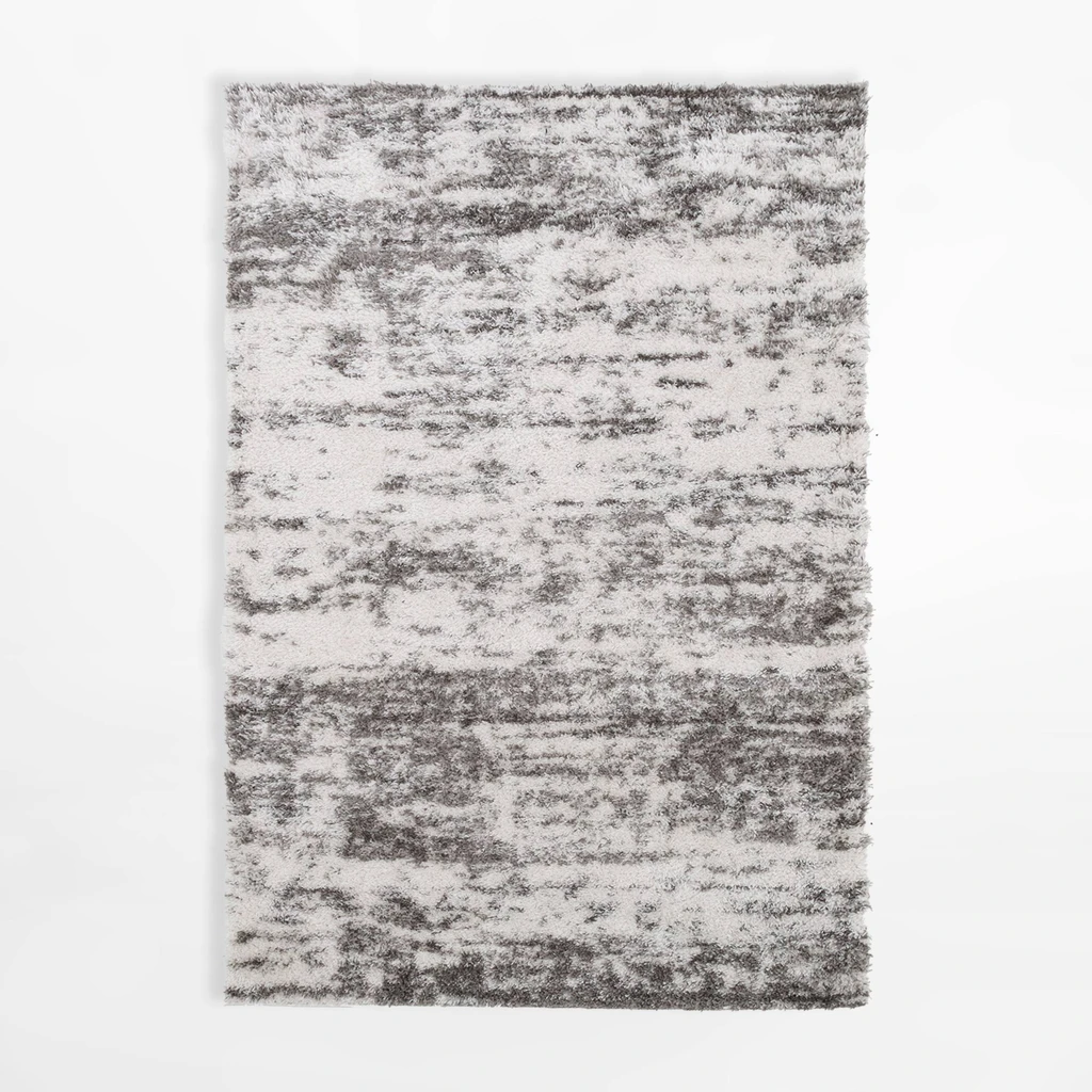 Koberec do obývacej izby, krémovo-sivý, 120x170 cm