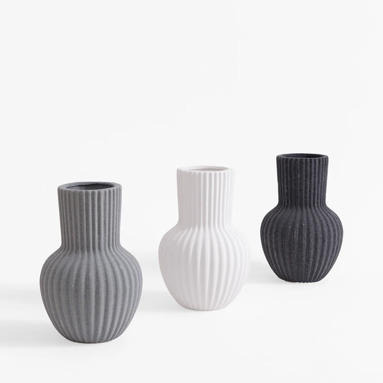 Keramická váza biela 19,8 cm