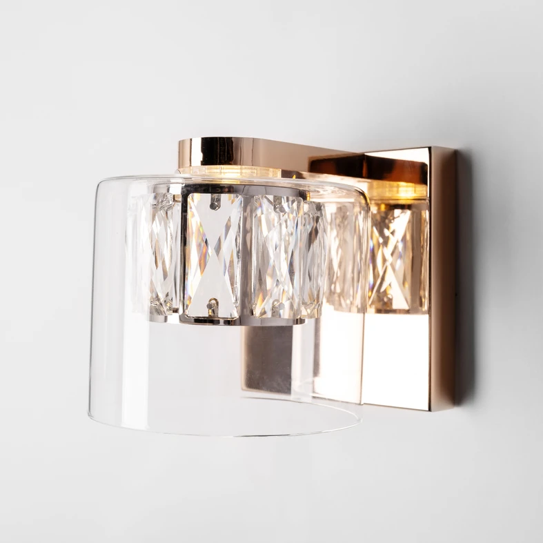 LED nástenné svietidlo francúzske zlato GEM