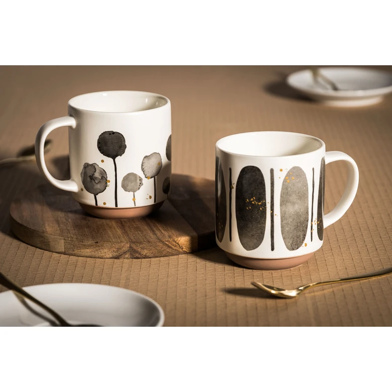 Porcelánový hrnček abstraktný motív 400 ml