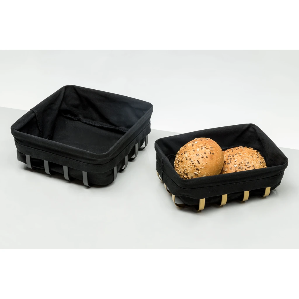 Košík na pečivo štvorcový čierny 22 x 22 cm