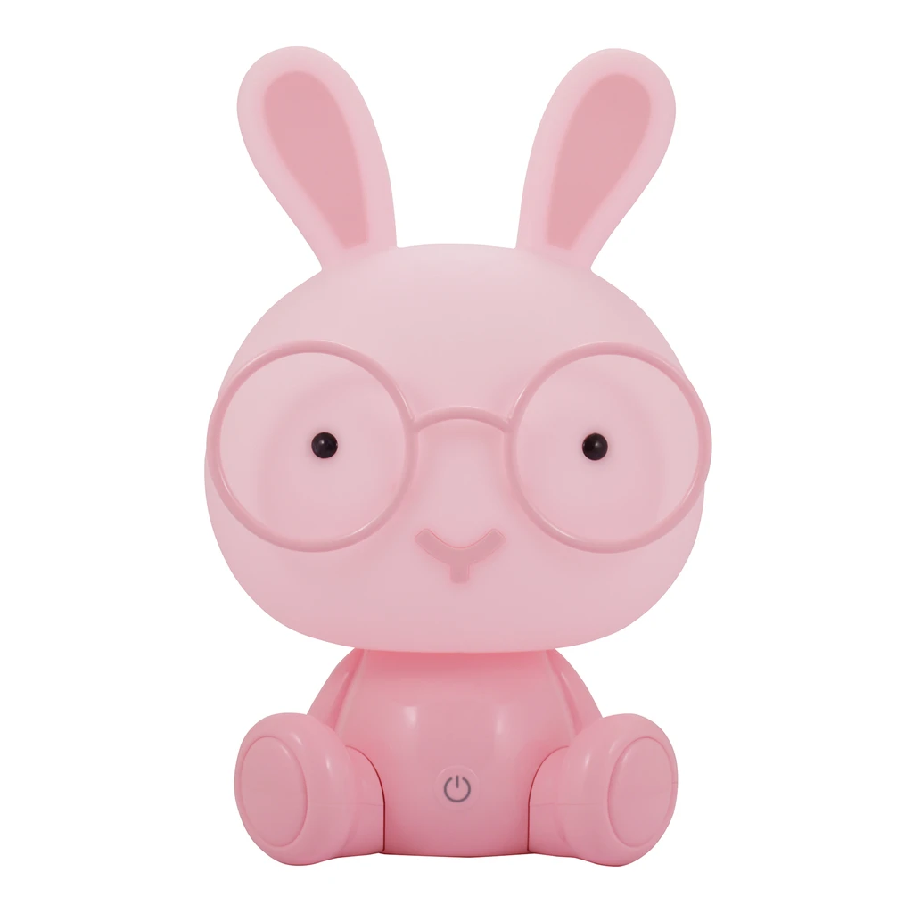 Nočná lampa ružová LED KRÁLIK