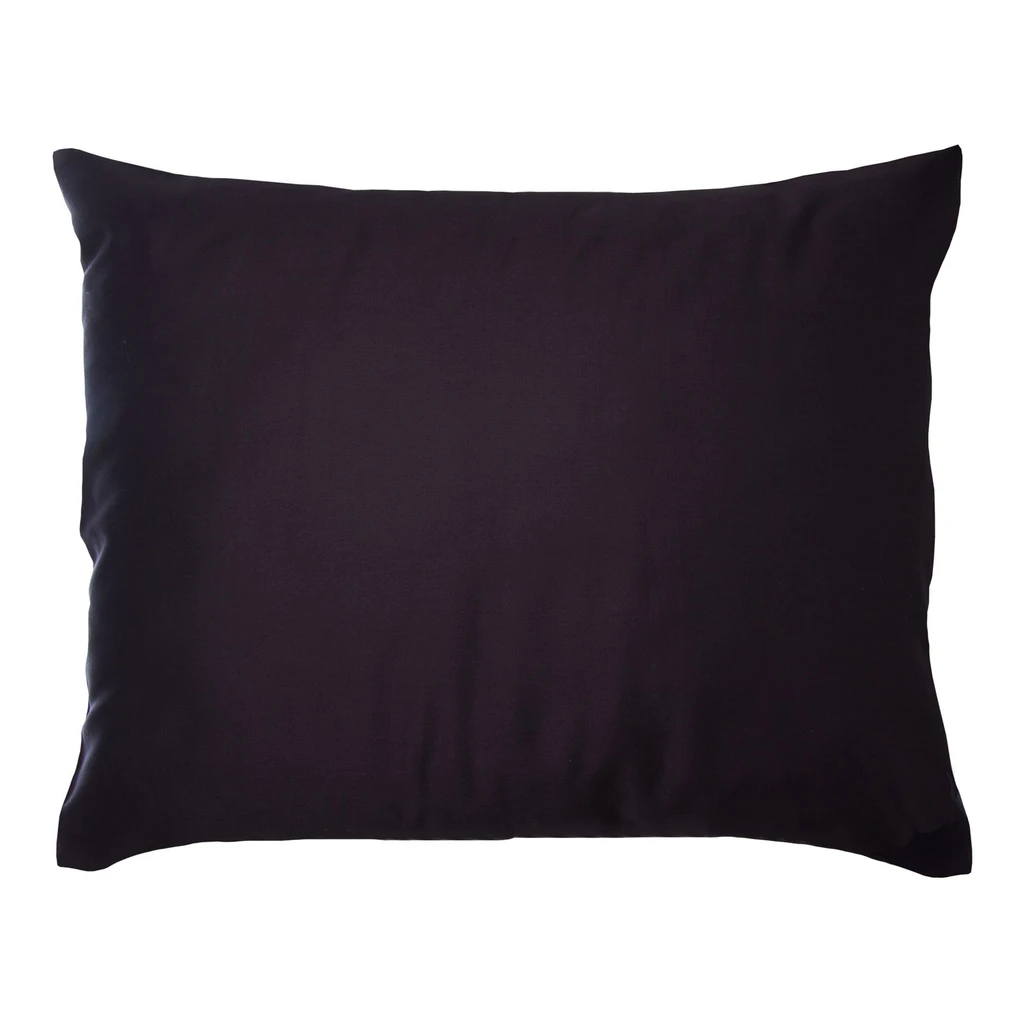 Čierna saténová obliečka na vankúš 50 x 60 cm