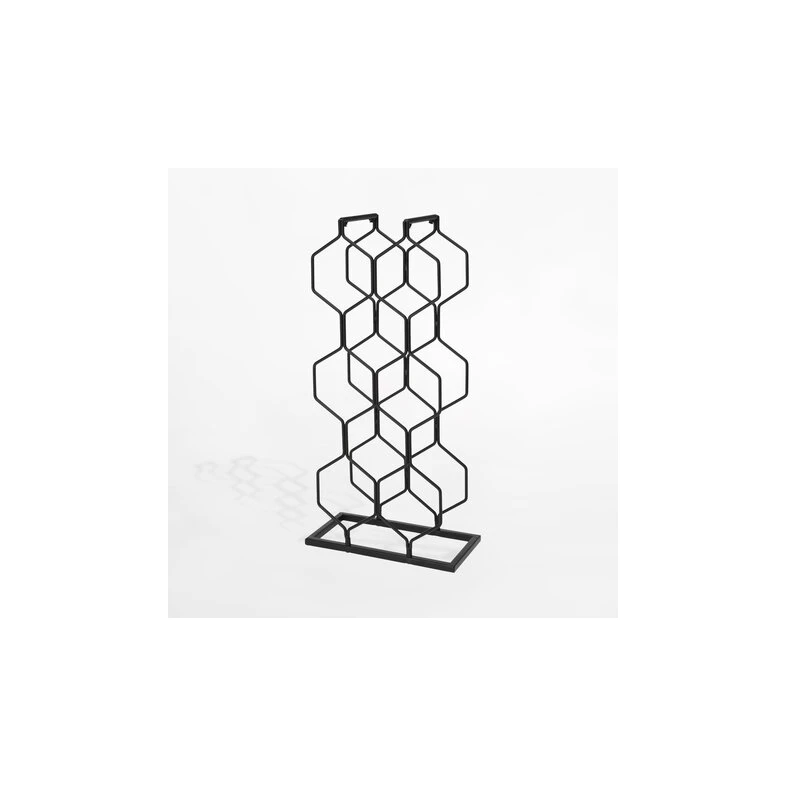 Czarny stojak na wino