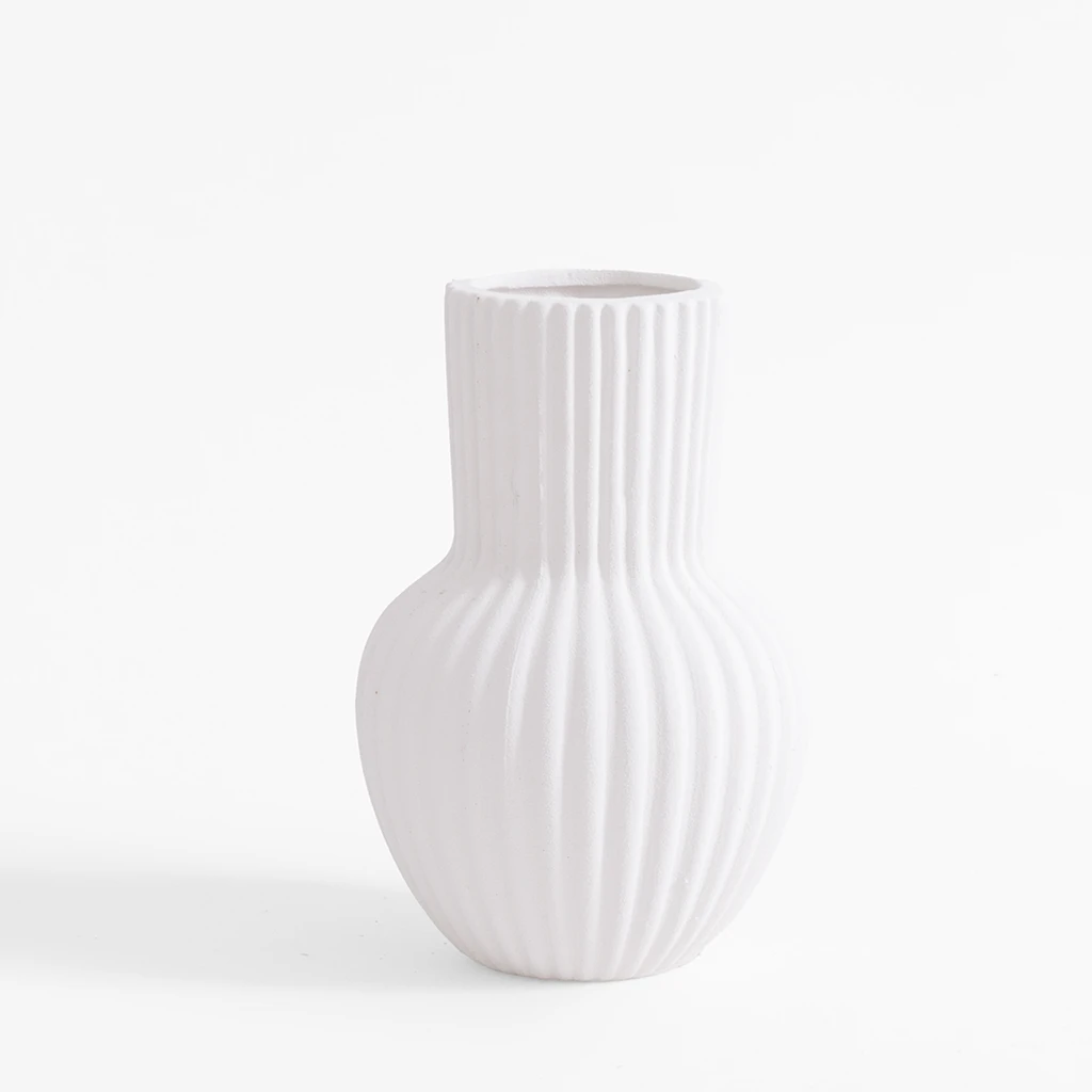 Keramická váza biela 19,8 cm