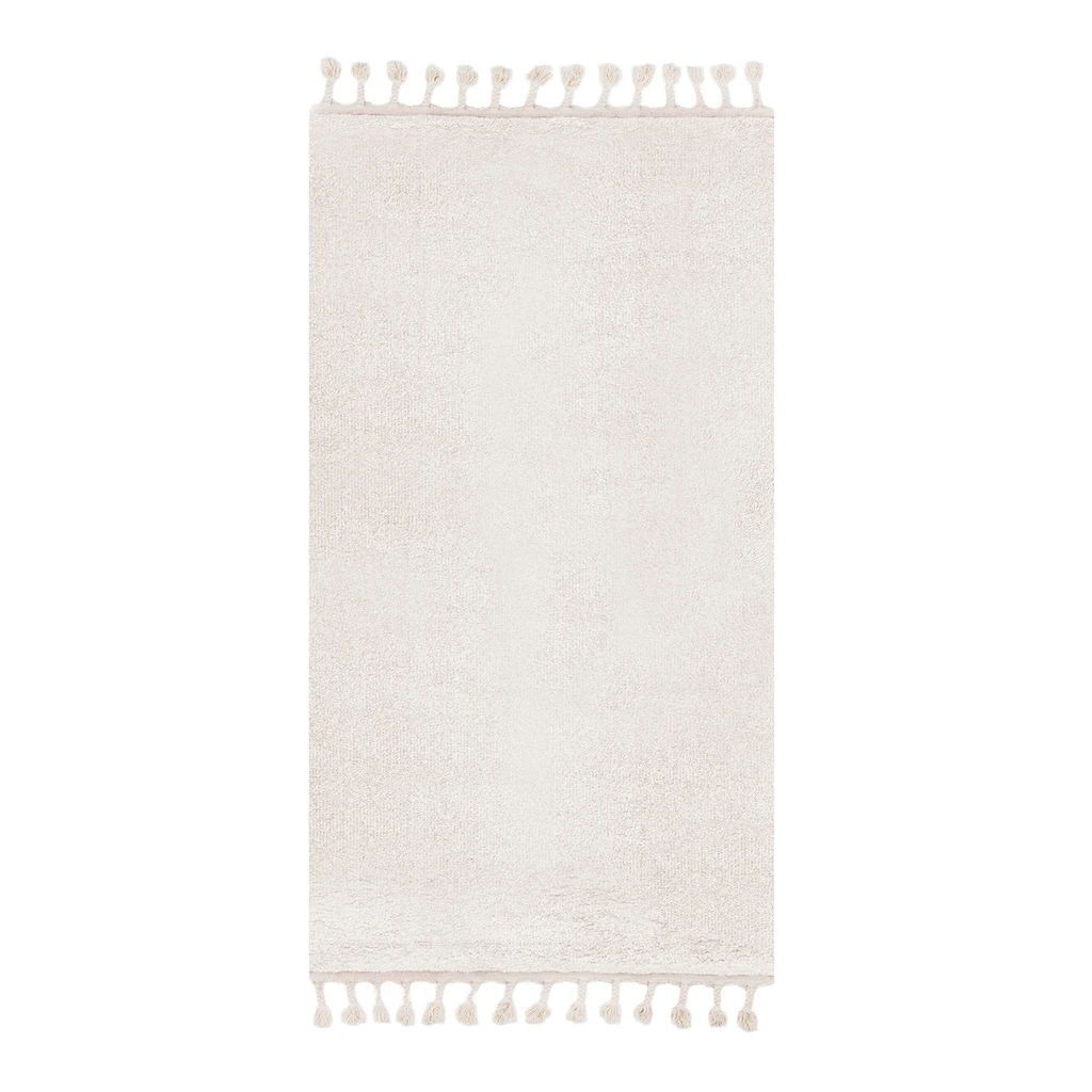 Koberec ALASKA so strapcami, krémový 80x150 cm