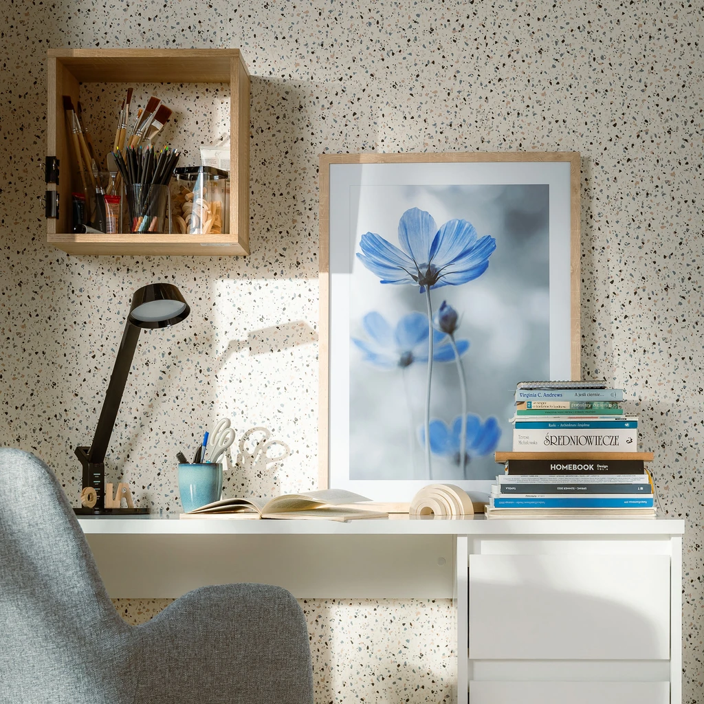 Obraz modrých kvetín BLUE NATURE I 53 x 73 cm