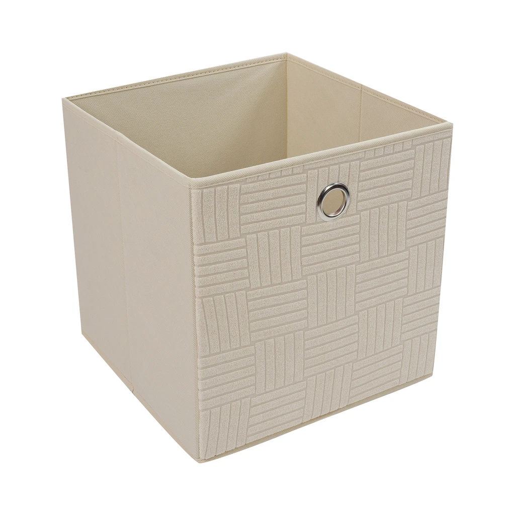 Skladací úložný box béžový 30x30x30 cm