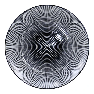 Čiernobiely dezertný tanier OTTICO 19 cm