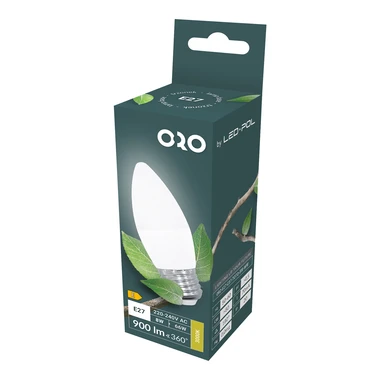 LED žiarovka teplá biela ORO-E27-C37-TOTO-8W-WW