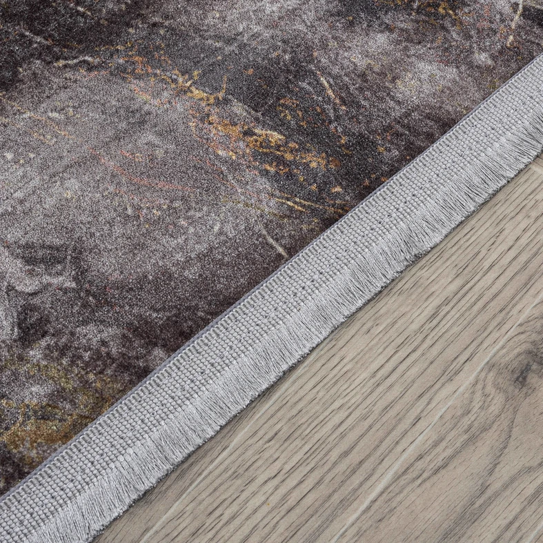 Lesklý koberec so strapcami zlatý COSMIC 60x100 cm