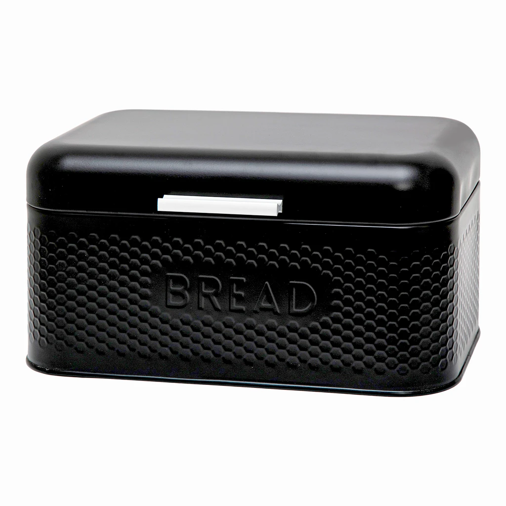 Kovový chlebník čierny