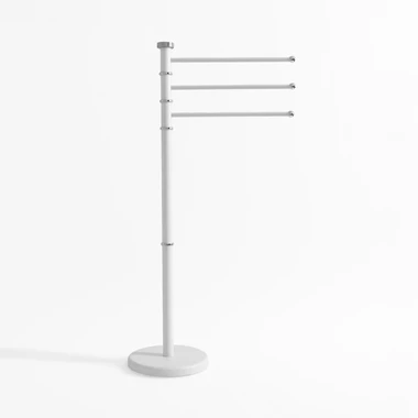 Stojací vešiak na uteráky biely 90 cm