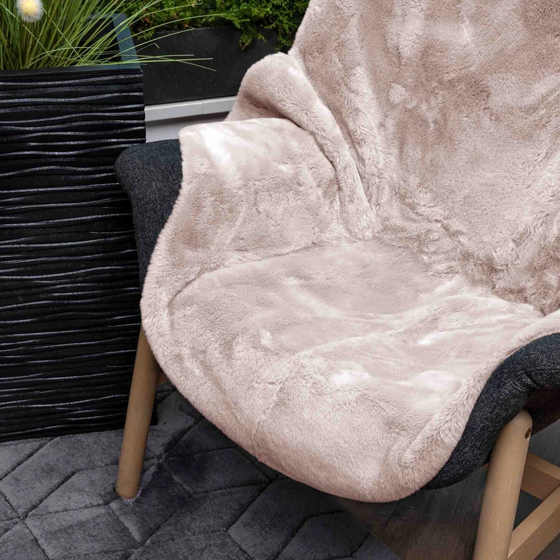 Koberec z umelej kožušiny RABBIT béžový, 60x90 cm