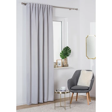 Záves so zatemňovacou páskou blackout sivý ECLIPSE 140x260 cm