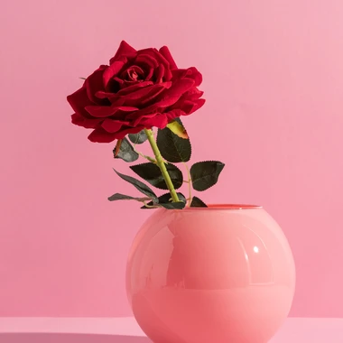 Umelý kvet RUŽA bordová 53 cm