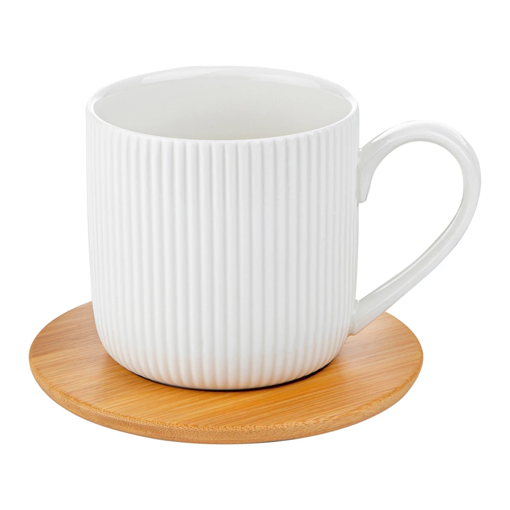 Šálka s bambusovou podšálkou ALISA 260 ml