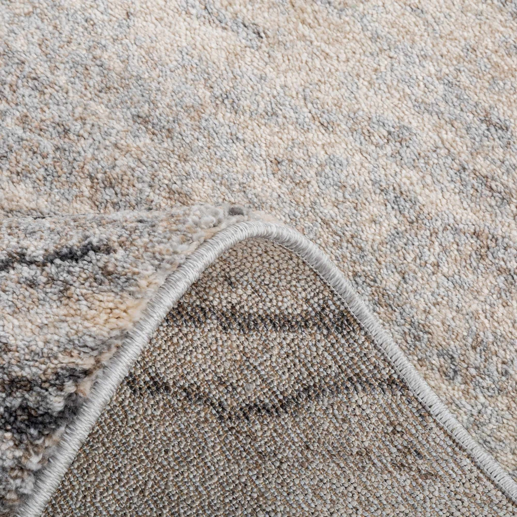 Prostokątny dywan abstrakcyjny szary