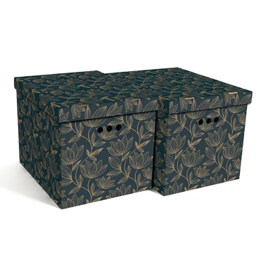 Súprava 2 kartónových krabičiek KVETY ĽALIE XL