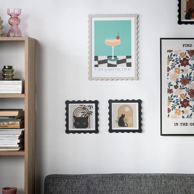 Retro obraz modrý 30x40 cm