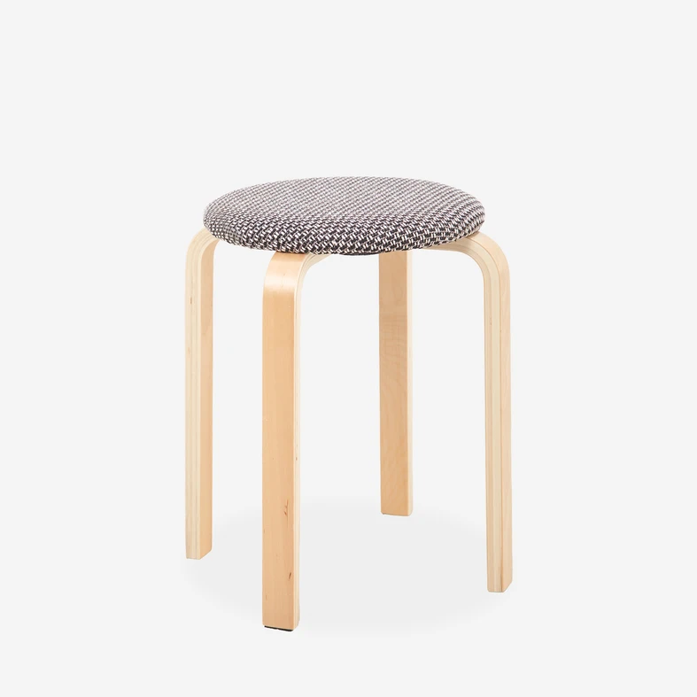 Sivá čalúnená taburetka CETON