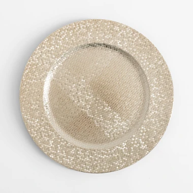 Dekoratívny tanier - podtanier strieborný 33 cm