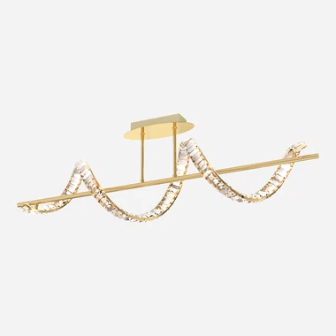 Zlaté stropné LED svietidlo so stuhou a diaľkovým ovládaním ATHESA