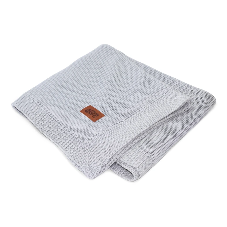 Detská deka bambusová sivá MAYA MOO 80x100 cm