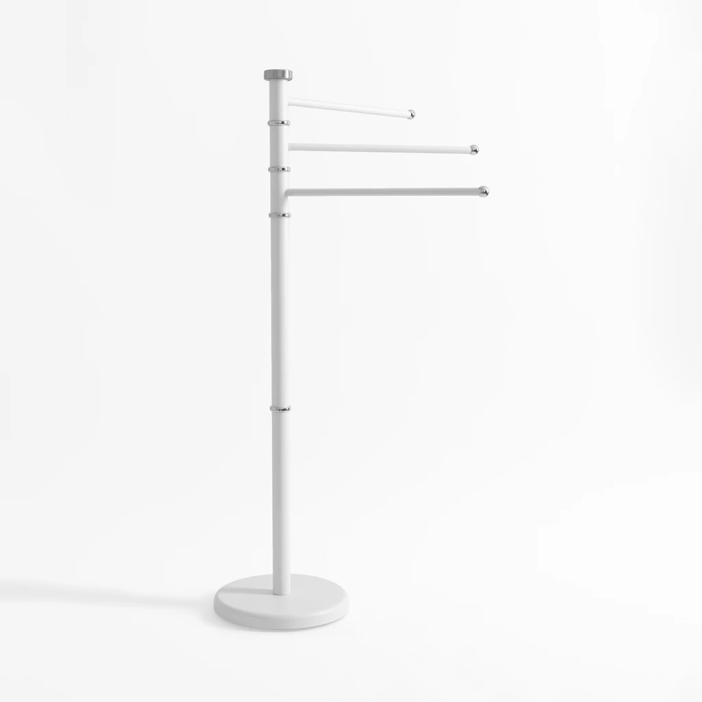 Stojací vešiak na uteráky biely 90 cm