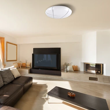 Stropná lampa LED s diaľkovým ovládačom biela ATLAS 50 cm