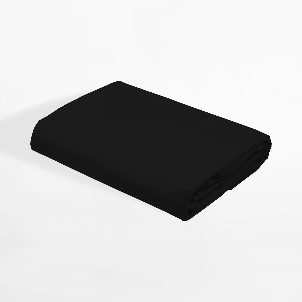 Saténové prestieradlo s gumičkou čierne PURE 180x200 cm