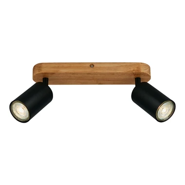 Stropná lampa drevená lišta čierna základňa VINTAGE II