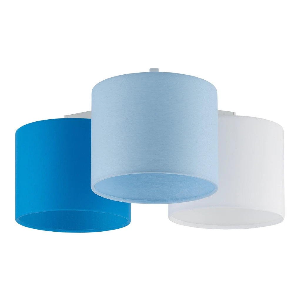 Stropné svietidlo 3 tienidlá modré METIS