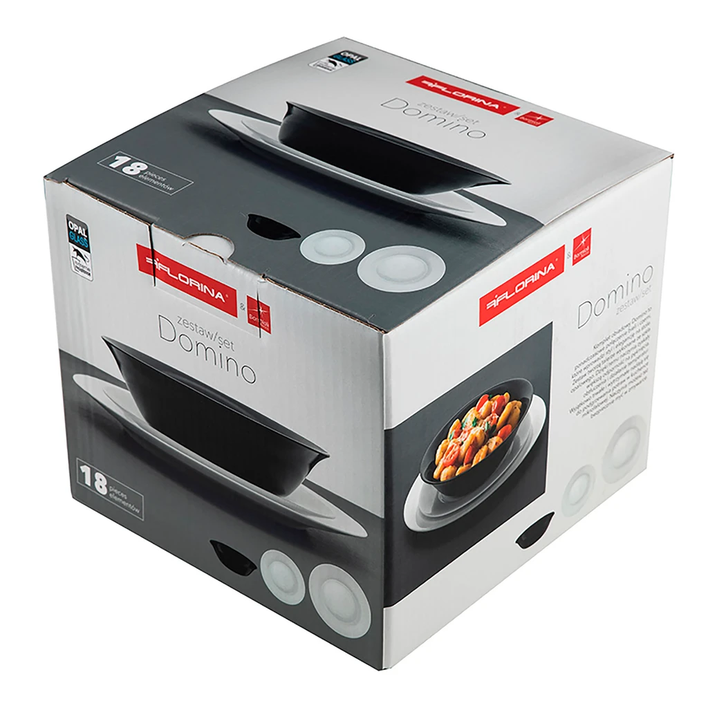 Súprava obedových tanierov DOMINO 18 prvkov